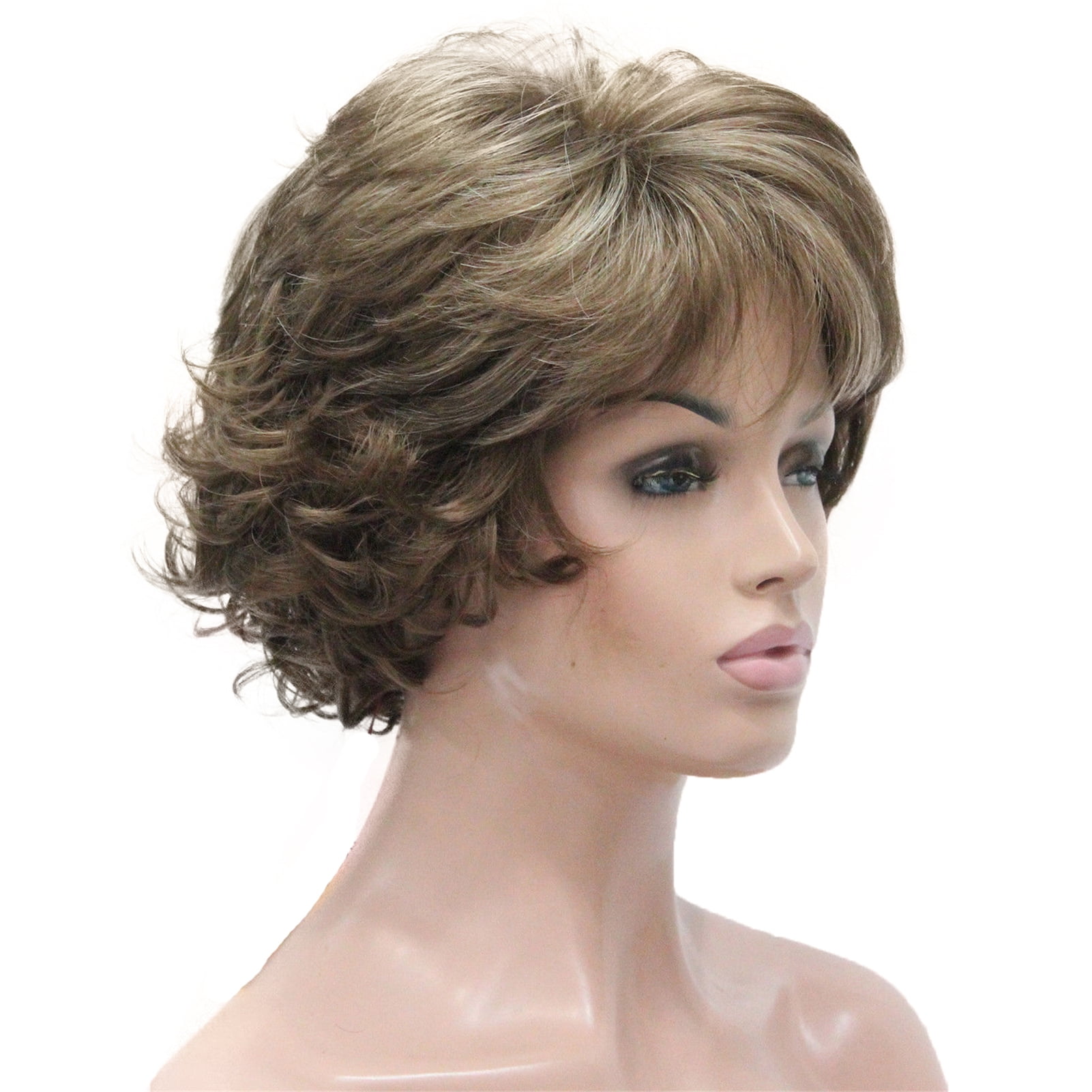  NMD&LR Short Wigs for Women, Temperament Fluffy Pixie Cut  Straight Hair Middle-Aged and Elderly Wigs for Women's Heat-Resistant  Natural Hair for Daily Use (Brown Lack) : Beauty & Personal Care