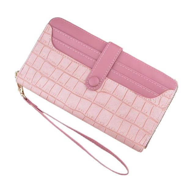 Cartera de mujer, monedero, organizador de teléfono, tarjetero PU, monedero femenino , Rosado nuevo rosa Baoblaze billetera de mujer