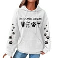thumbnail image 2 of Sweats à Capuche pour Femmes à Manches Longues à Col Rond Décollent Sweat-Shirt à Capuche Unique Tops Pull-Over Blouse, 2 of 3