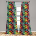 thumbnail image 5 of Ambesonne Digital Curtains, Futuristic, Pair of 28"x63", Multicolor, 5 of 5
