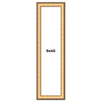 9x40 Frame Gold Plein Aire Solid Wood Picture Frame Width 2 Inches | Interior Frame Depth 0.5