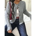 thumbnail image 5 of Women'S Cardigan Sweaters Open Front Cardigan Trendy Chunky Oversized Loose Knit Fall Outfits Gray XL, 5 of 9
