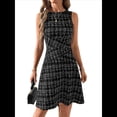 thumbnail image 1 of Vestidos Casuales para Mujer 2025, Minivestidos A Rayas Sin Mangas, Cintura Alta, Corte A. Negro XL, 1 of 10