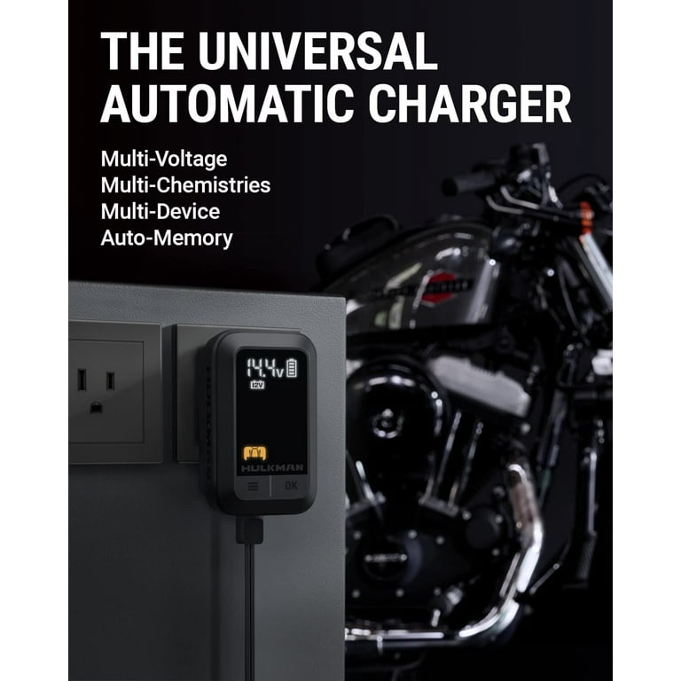 Chargeur de Batterie intelligent auto et moto Profilex 12V/6V 1A