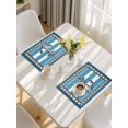 thumbnail image 5 of Blue Anchor Placemats Set of 4, Nautical Summer Beach Coastal Ocean Art Placemats for Dining Table, Place Mats for Kitchen Tabletop, Waterproof Wipeable Dining Table Mats Set, 5 of 9