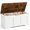 White, variant on Storage Chest – 39" Wooden Storage Box with Flip-Top Lid, Safety Hinges, Storage Bench for Entryway Bedroom Living Room, Retro White Frame + Brown Top