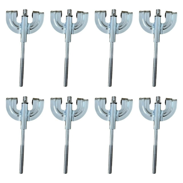 braveheart 8x Griffes de Batterie Basse Matériel Résistant à l'Usure Accessoires de Percussion Instrument Argent M5