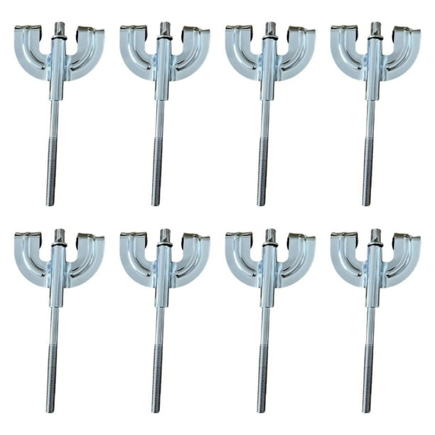 8 garras para bombo resistentes al desgaste, compatibles con la mayoría de los soportes para toms de suelo. M5