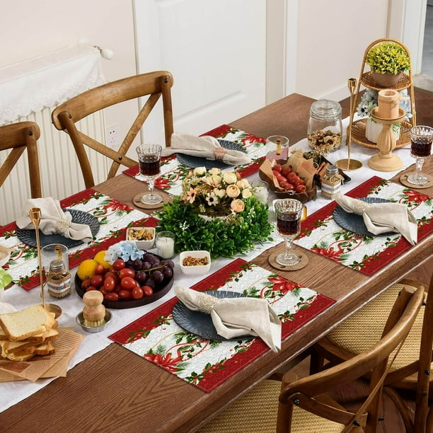 Manteles individuales Mantel individual navideño Mantel de mesa
