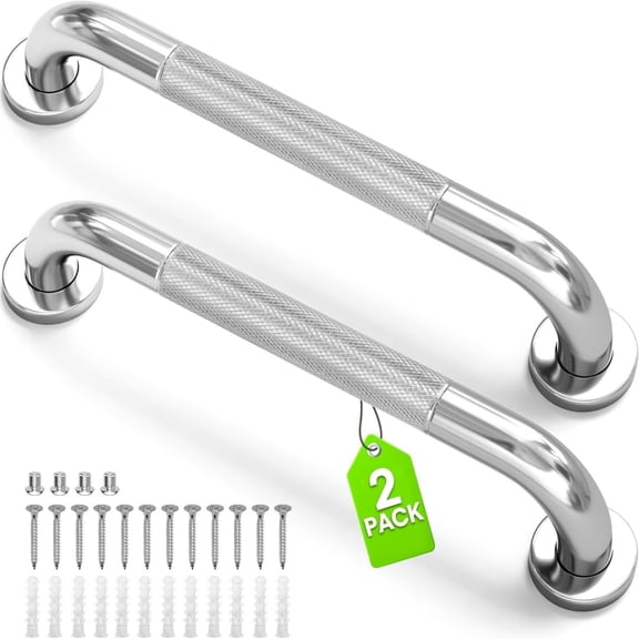 304 Stainless Steel, Non-Slip Shower Grab Bar