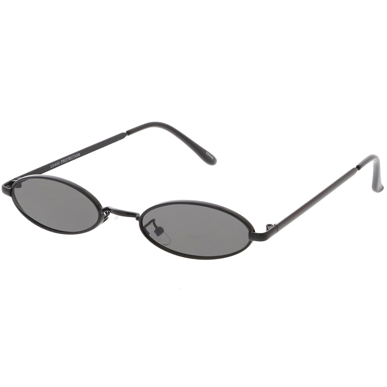 Extreme Small Oval Sunglasses Neutral Colored Flat Lens 51mm  display picture 2
