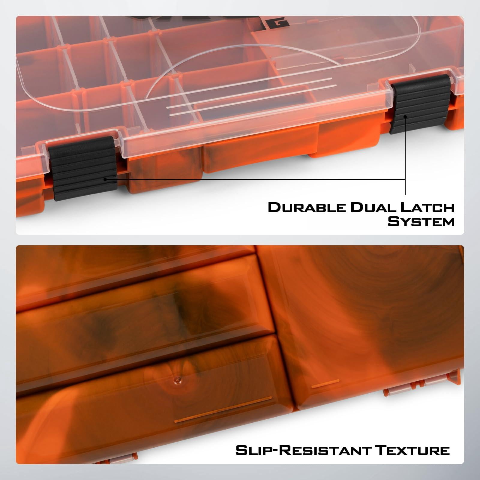 Tackle Boxes  Plastic Box Storage Organizer With Removable Dividers - Fishing 2 Packs /4 Trays Parts