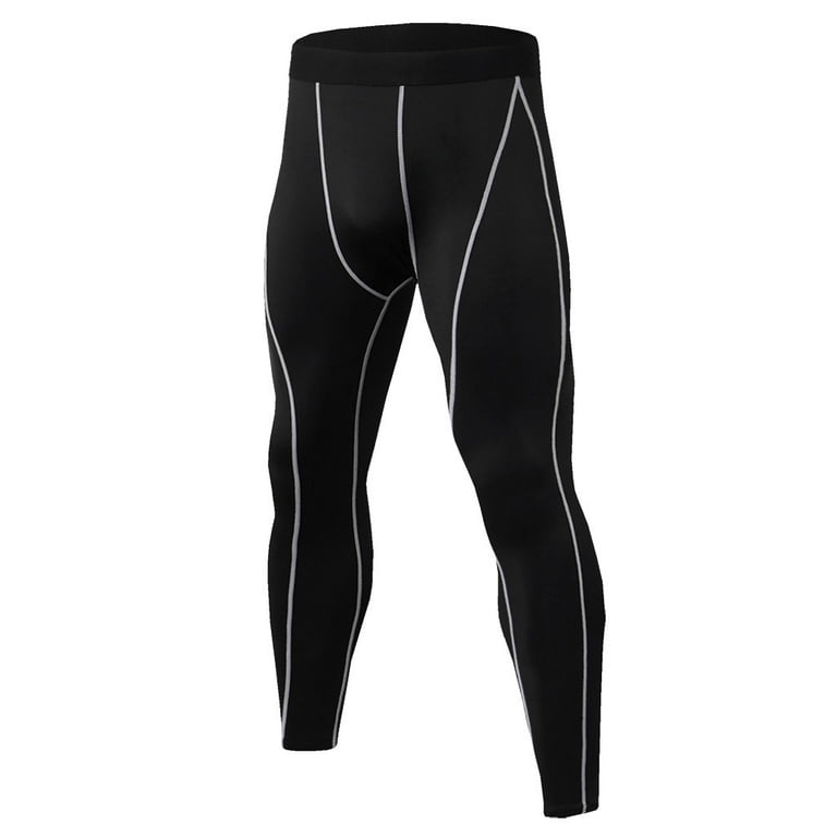 Men's Cool Dry Fit Compression Pants Athletic Workout Running Tights Base  Layer