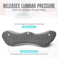 thumbnail image 2 of Almohada de apoyo lumbar, almohada lumbar de espuma viscoelástica para aliviar el dolor de espalda baja, para silla de oficina, asientos de coche, viaje, sillón reclinable (gris) JAMW Sencillez, 2 of 5