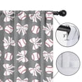 thumbnail image 4 of Blackout Kids Curtains,Footballs with Bows Pattern Childrens Insulated Curtains Set Of 2,Bedroom Essentials,Toddler Room Decor 42"x54", 4 of 5