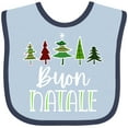 thumbnail image 3 of Inktastic Buon Natale Festive Christmas Trees Boys or Girls Baby Bib, 3 of 4