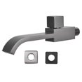 thumbnail image 1 of Grifo de lavabo en cascada cromado para baño, moderno grifo de baño de pared con rosca externa G1/2, 1 of 8