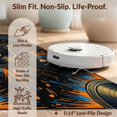 thumbnail image 6 of Design&I 8'x10' Washable Area Rug Snag-Free Record Vinyl Phonograph Player Featuring Musical Motifs Retro for Dining Room, Large Office, Lounge, 6 of 7