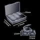 thumbnail image 3 of Caja de almacenamiento pequeña de plástico transparente de 12 piezas con tapa con bisagras para recolectar artículos pequeños, cuentas, joyas, viene con una caja rectangular para almacenar cajas, 3 of 5