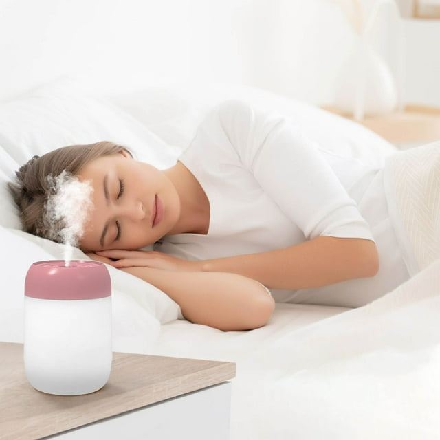 Mini Humidificateur de Voiture, Diffuseur Portable, Atomiseur, avec Veilleuse, Capacité de 220mL, Volume de Pulvérisation de 20-40mL/h pour Voiture, Bureau, Chambre