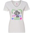 thumbnail image 3 of Inktastic Palm Bay Florida Cute Swimming Manatee Women's V-Neck T-Shirt, 3 of 5