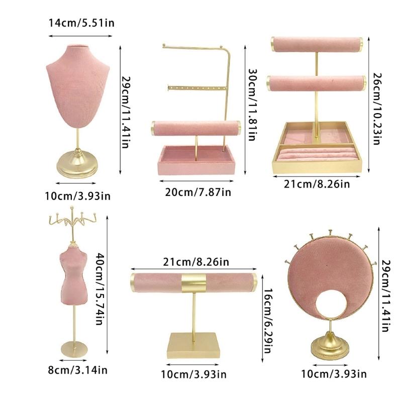 WINDLAND Space Efficient Jewelry Organizers Stand Compact Jewelry Showcase Stand Rack for Efficient Organization in Homes Stores