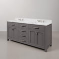 thumbnail image 3 of Water Creation Madison 72" Solid Hardwood Double Bathroom Vanity in Gray/Chrome, 3 of 7