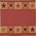 thumbnail image 7 of VHC Brands Ninepatch Star Bath Decor, Shower Curtain w/ Patchwork Borders, Red, 72x72, 7 of 7