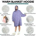 thumbnail image 5 of Wearable Oversized Blanket,Purple Cartoon Narwhal Pattern Wearable Blanket Hoodie for Adults,Cozy Hooded Blankets with Super Pockets,Super Warm Fuzzy Pullover for Women & Men, 5 of 6