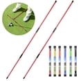 thumbnail image 2 of Golf Alignment Sticks 2 Sets 48inch Alignment Practice Rods Collapsible 6 Colors Golf Alignment Sticks Golf Swing Training Tools light green, 2 of 6