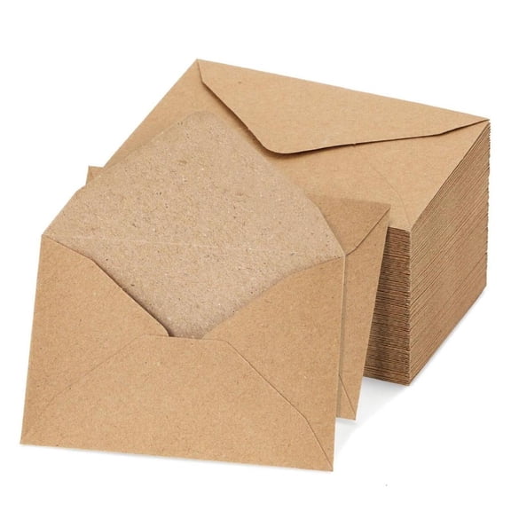 Ywmsfl 60 Pcs/Set Invitation Envelopes V Flap Envelopes Paper Envelopes Business Envelopes Retro Blank Envelopes