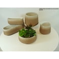 thumbnail image 3 of Admired By Nature Coffee two toned ombre ceramic tray, Planters for Succulent and Little Snake Plants, ABN5E150-LT BRN, 3 of 3
