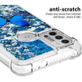 thumbnail image 4 of Phone Case for Moto G30,Case for Moto G10,Case for Moto G20,Crystal Bling Quicksand Effect TPU Bumper Four Corners Protection Case for Moto G30/G10/G20,YBDT Blue Butterfly, 4 of 7