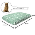 thumbnail image 2 of Ice Skates Pet Bed, Pattern of Goalkeeper Hockey Stick Snowflakes Sports Equipment, Chew Resistant Pad for Dogs and Cats Cushion with Removable Cover, 24" x 39", Peacock Green and White, by Ambesonne, 2 of 4