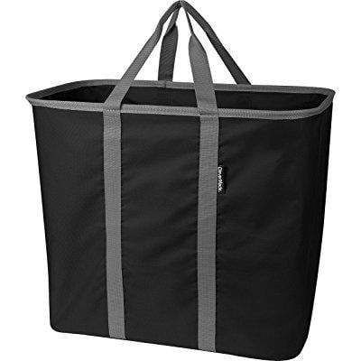clevermade snapbasket laundrycaddy pop-up hamper: collapsible laundry  basket/tote bag, black/charcoal