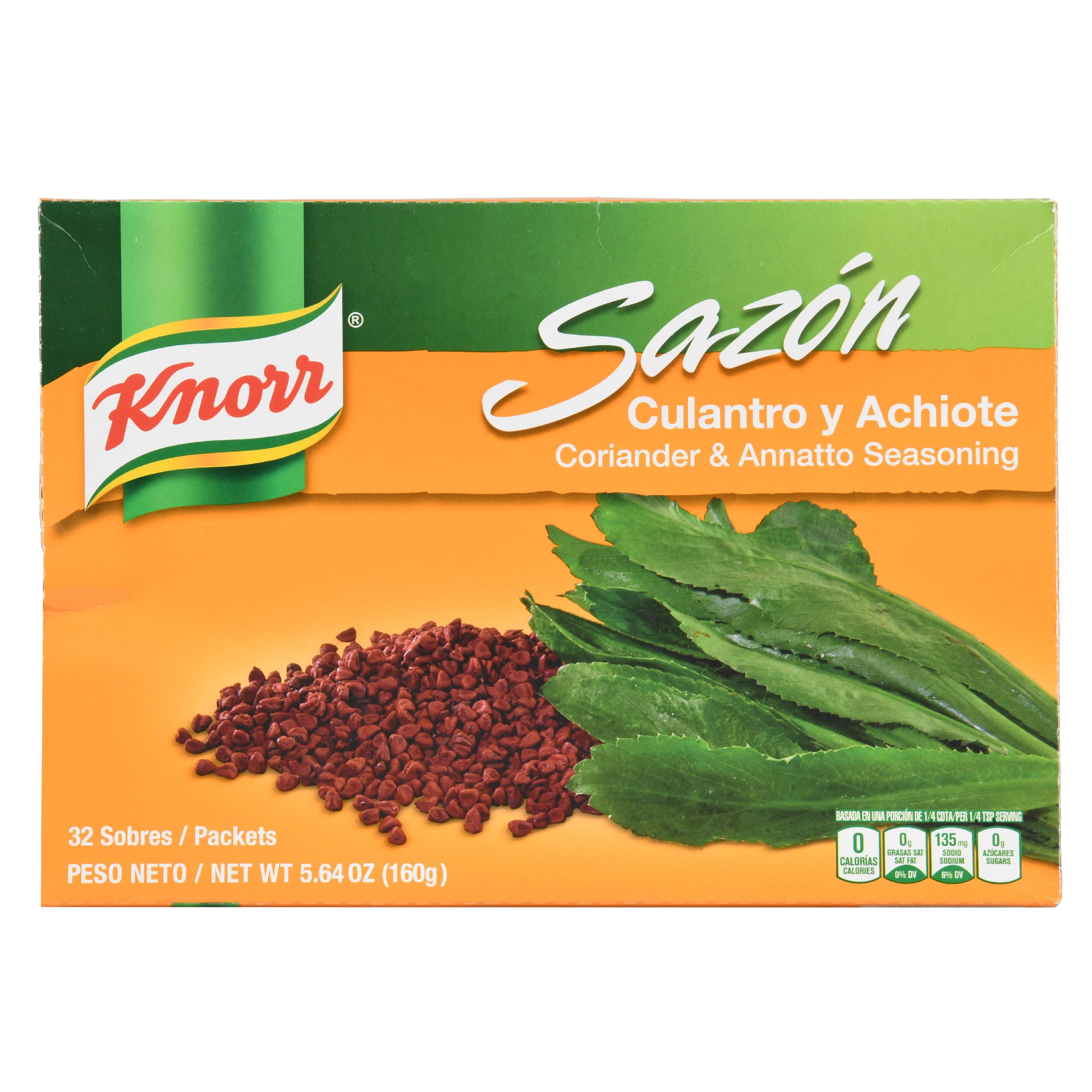 Knorr Sazon Seasoning, Coriander & Annatto, Culantro y Achiote, 5.6 oz