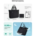 thumbnail image 2 of Tote Bag for Women, Foldable Tote Bag With Zipper Travel Large Shoulder Bag Handbag for Work-16.5''l X 6''wx 14''h, 2 of 13