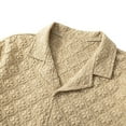 thumbnail image 3 of snilers Mens Shirts Button Down Short Sleeve Knit Crochet Blouses Summer Beach Hawaii Vacation Tops, 3 of 6