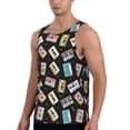 thumbnail image 2 of Xecao Colorful Retro Tape Men's Tank Top Workout Quick Dry Sleeveless Gym Jogging Muscle Shirts Summer Swim Beach Tops, 2 of 9