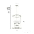 thumbnail image 5 of Hunter - Xidane 3-light Brushed Nickel, Medium Size Pendant Light, Dimmable, Mid Century Modern Style, Cylinder Shaped, for Bedrooms, Dining, Living Rooms - 19750, 5 of 6