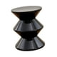 thumbnail image 5 of Taburete de sofá en forma de reloj de arena de PP, mesa auxiliar, banco de entrada, ahorro de espacio, pequeño, de noche Negro, 5 of 9