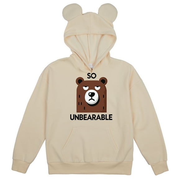 So Unbearable Youth Girl's Tofu Long Sleeve Cosplay Hoodie With 3D Ears-Medium