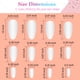 thumbnail image 4 of Press On Nails Medium, Almond Fake Nails With Nail Glue, Pink White Gradient False Nails With Designs Acrylic Nails Glue On Nails For Women, 4 of 4