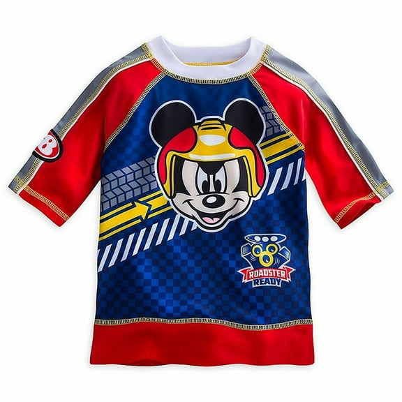 Disney Store Mickey Mouse Rash Guard Swim Shirt Boy Size 4