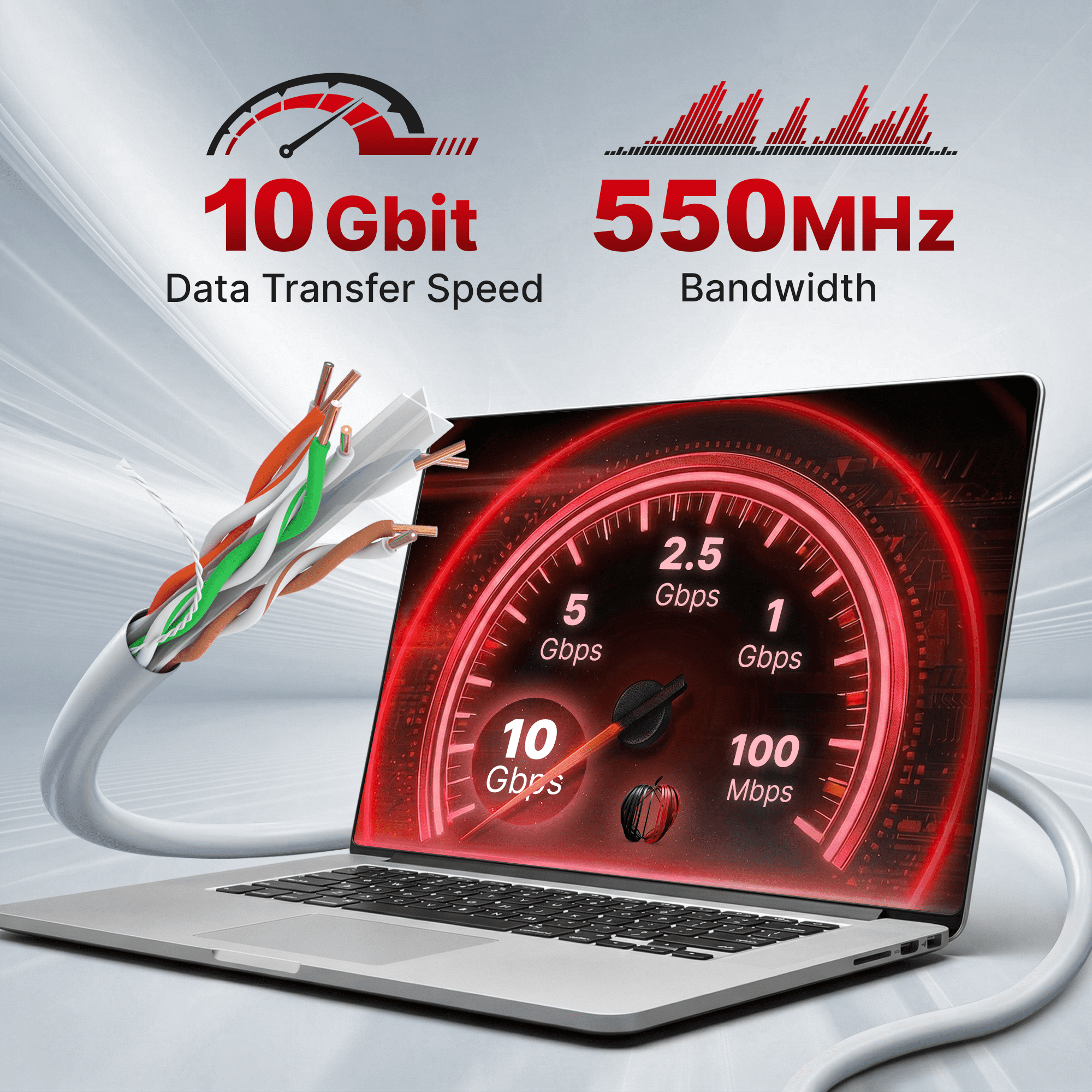 Big-A - Bulk Cat6 Cable 1000ft 23AWG Solid 4 Pair, Cat 6 Ethernet Cable Unshielded Twisted Pair (UTP), (CMR) 550MHz Internet Cord, Pull Box - White