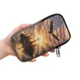 thumbnail image 2 of SEANATIVE Double Glasses Case Soft Neoprene Zipper Sunglasses Pouch with 2 Pockets, Lightweight Portable Eyewear Holder for Women Men Travel Glasses Organizer Pouch, Patriotic Eagle Cross Pattern, 2 of 7