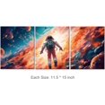 thumbnail image 2 of Outer Space Art Wall Decor Astronaut Spaceman Planets Spaceship Canvas Prints Posters Artwork Space Room Boys Bedroom Playroom Nursery Home Space Decorations, 2 of 6