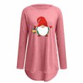 thumbnail image 4 of Pntutb moda mujer estampado manga larga cómodo transpirable cuello redondo tops Pntutb Pntutb-217, 4 of 5
