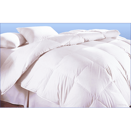 Creative Living Solutions White Goose Feather and Down Bed Comforter 100% Cotton Case All Season King Size