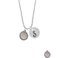 thumbnail image 2 of Delight Jewelry Stainless Steel Disc with Border Silvertone Script Initial Disc - S - Charm Necklace, 20"+3", 2 of 4